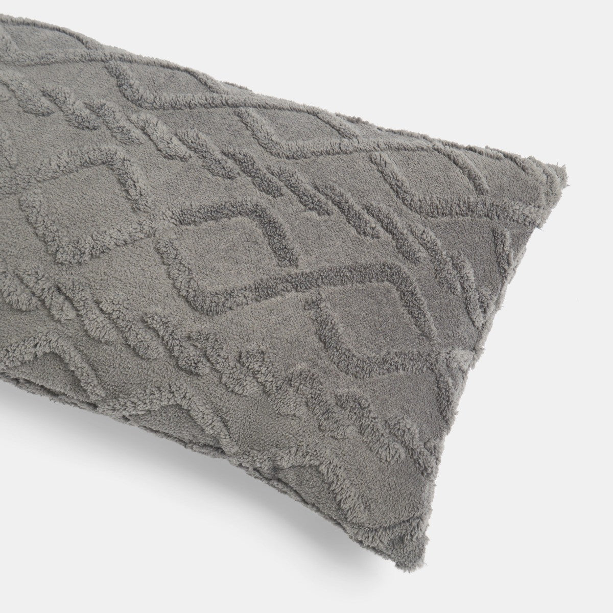 Cable Knit Bolster Pillow – Grey
