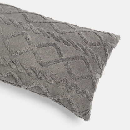Cable Knit Bolster Pillow – Grey