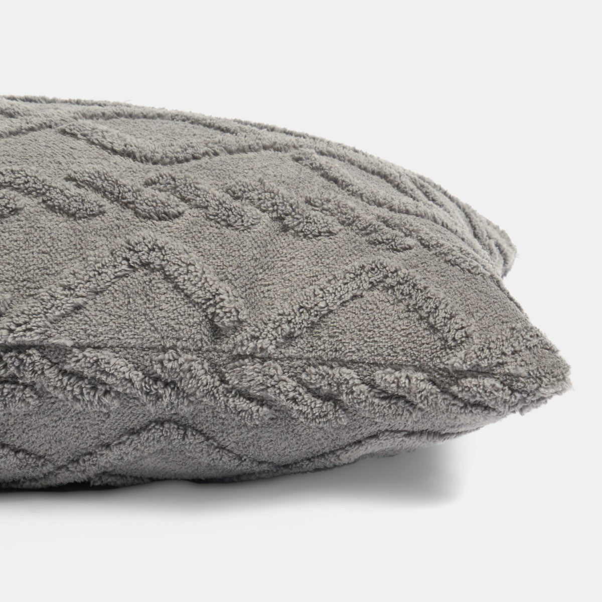 Cable Knit Bolster Pillow – Grey