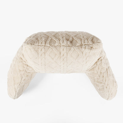 Cable Knit Cuddle Cushion – Cream