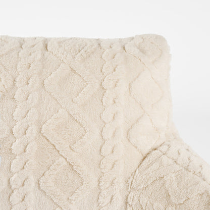 Cable Knit Cuddle Cushion – Cream
