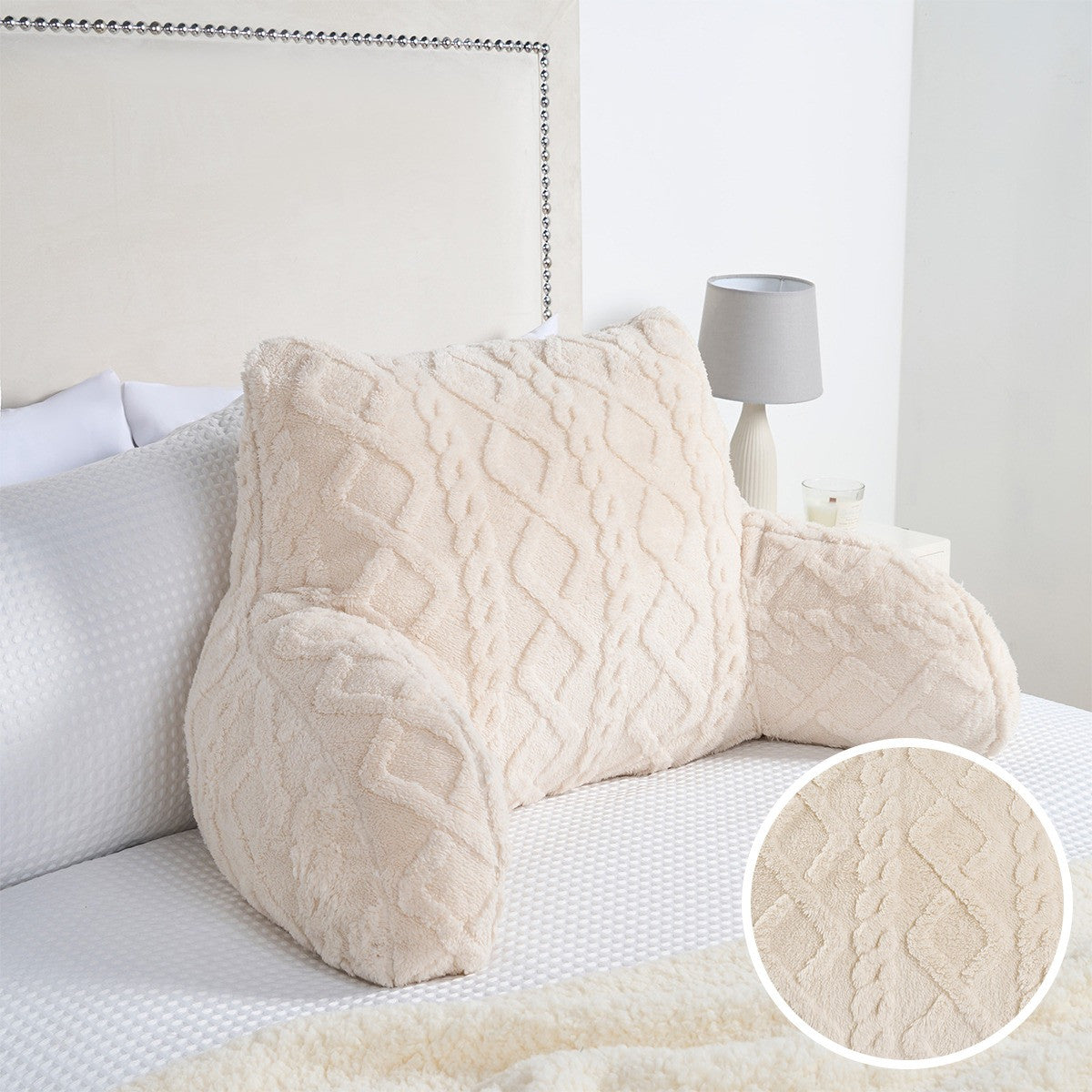 Cable Knit Cuddle Cushion – Cream