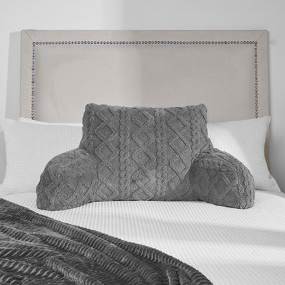 Cable Knit Cuddle Cushion – Grey