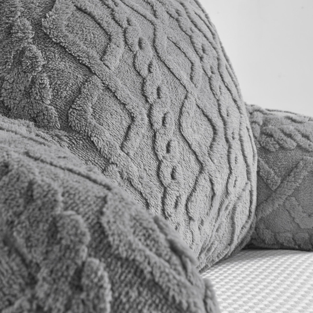 Cable Knit Cuddle Cushion – Grey