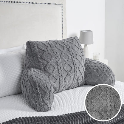 Cable Knit Cuddle Cushion – Grey