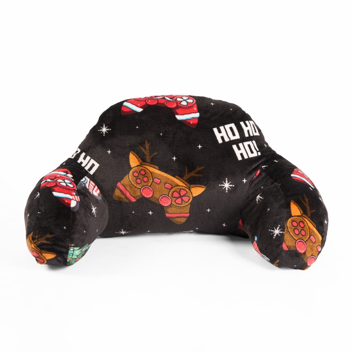 Kids Fleece Cuddle Cushion – Christmas Gaming - Black
