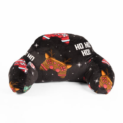 Kids Fleece Cuddle Cushion – Christmas Gaming - Black