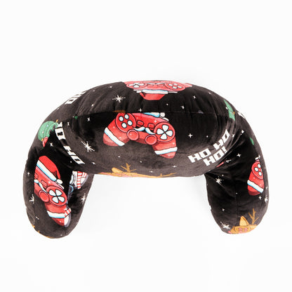 Kids Fleece Cuddle Cushion – Christmas Gaming - Black