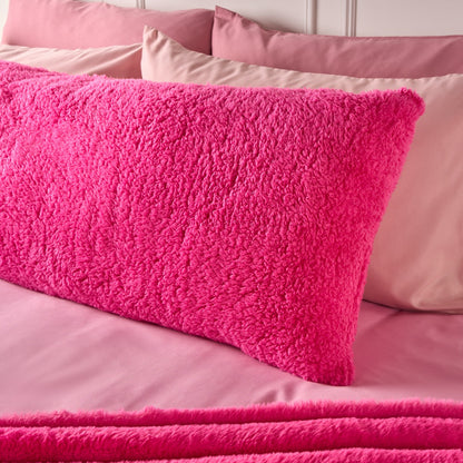 Teddy Bolster Pillow – Hot Pink