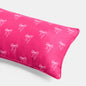 Kids Bow Print Bolster Pillow – Hot Pink