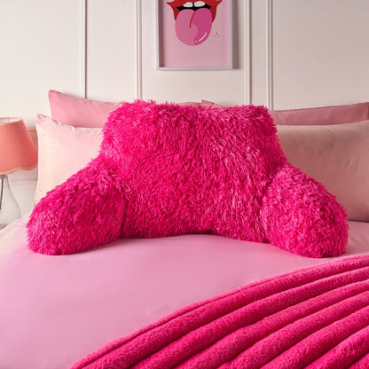 Long Hair Cuddle Cushion – Hot Pink