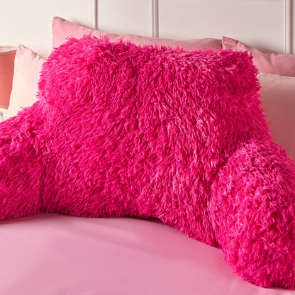 Long Hair Cuddle Cushion – Hot Pink