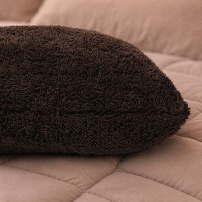 Teddy Bolster Pillow – Coffee