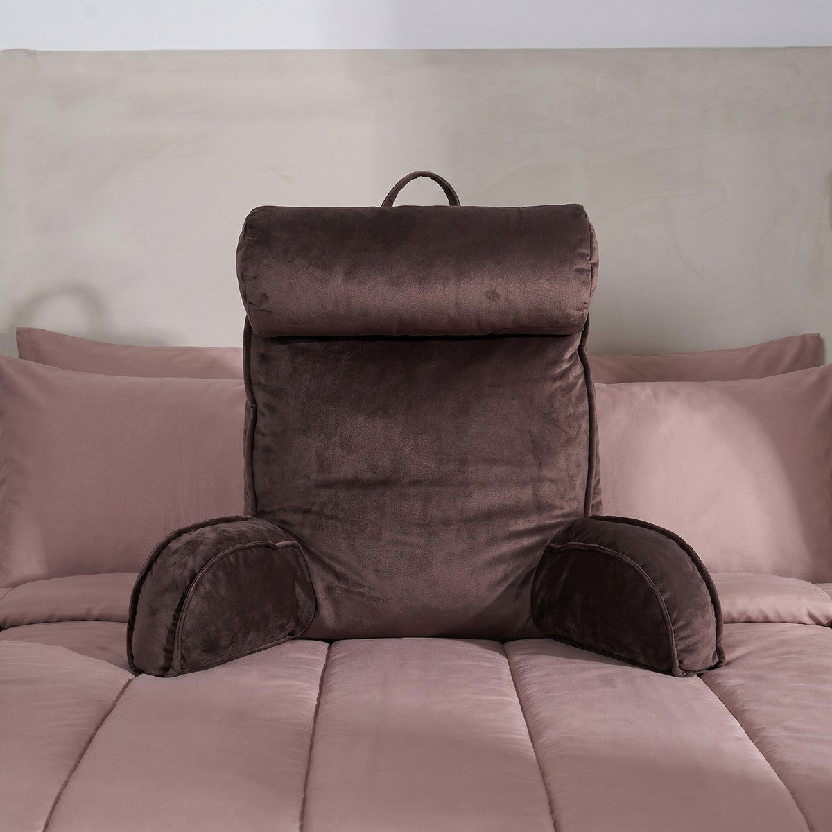 Cuddle Cushion with Head Rest – Coffee