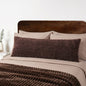 Cable Knit Bolster Pillow – Coffee