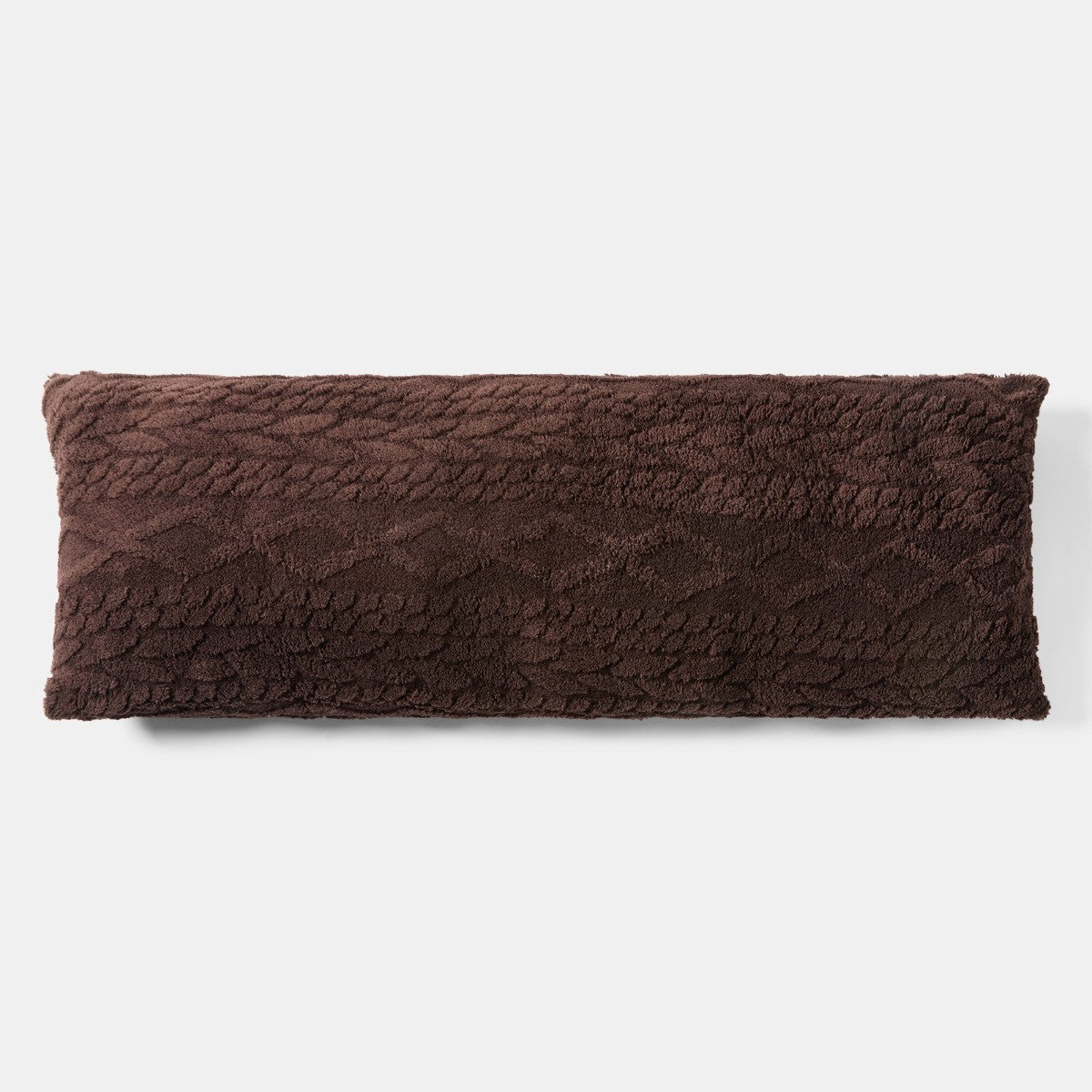 Cable Knit Bolster Pillow – Coffee