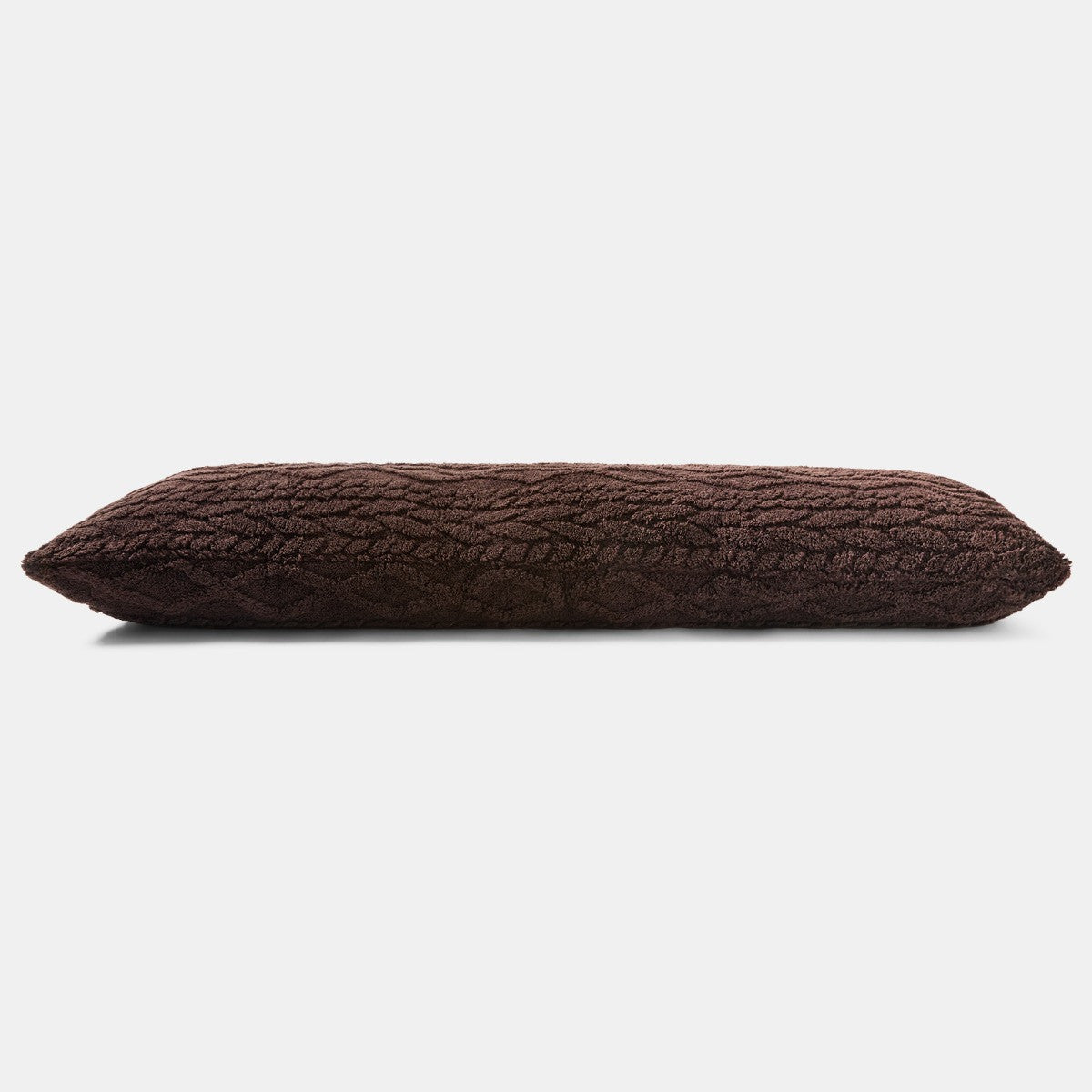 Cable Knit Bolster Pillow – Coffee
