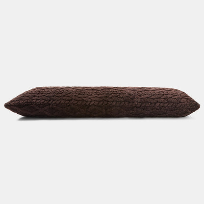 Cable Knit Bolster Pillow – Coffee