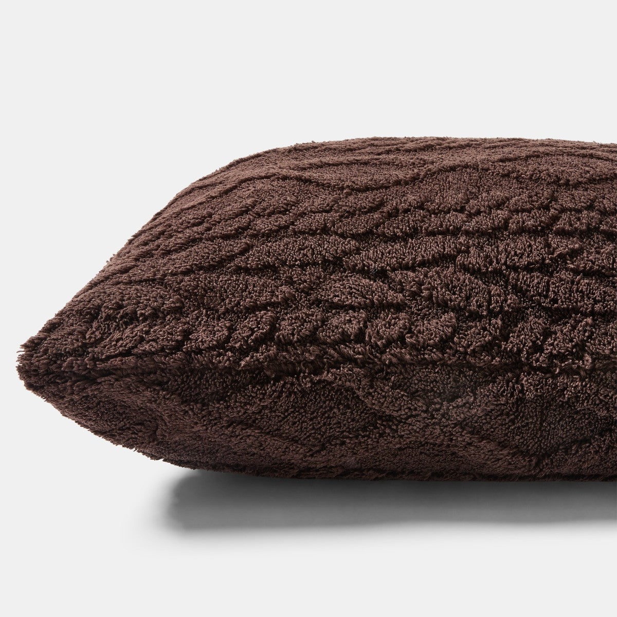 Cable Knit Bolster Pillow – Coffee