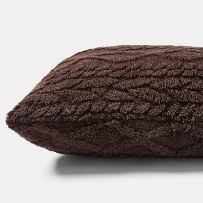 Cable Knit Bolster Pillow – Coffee