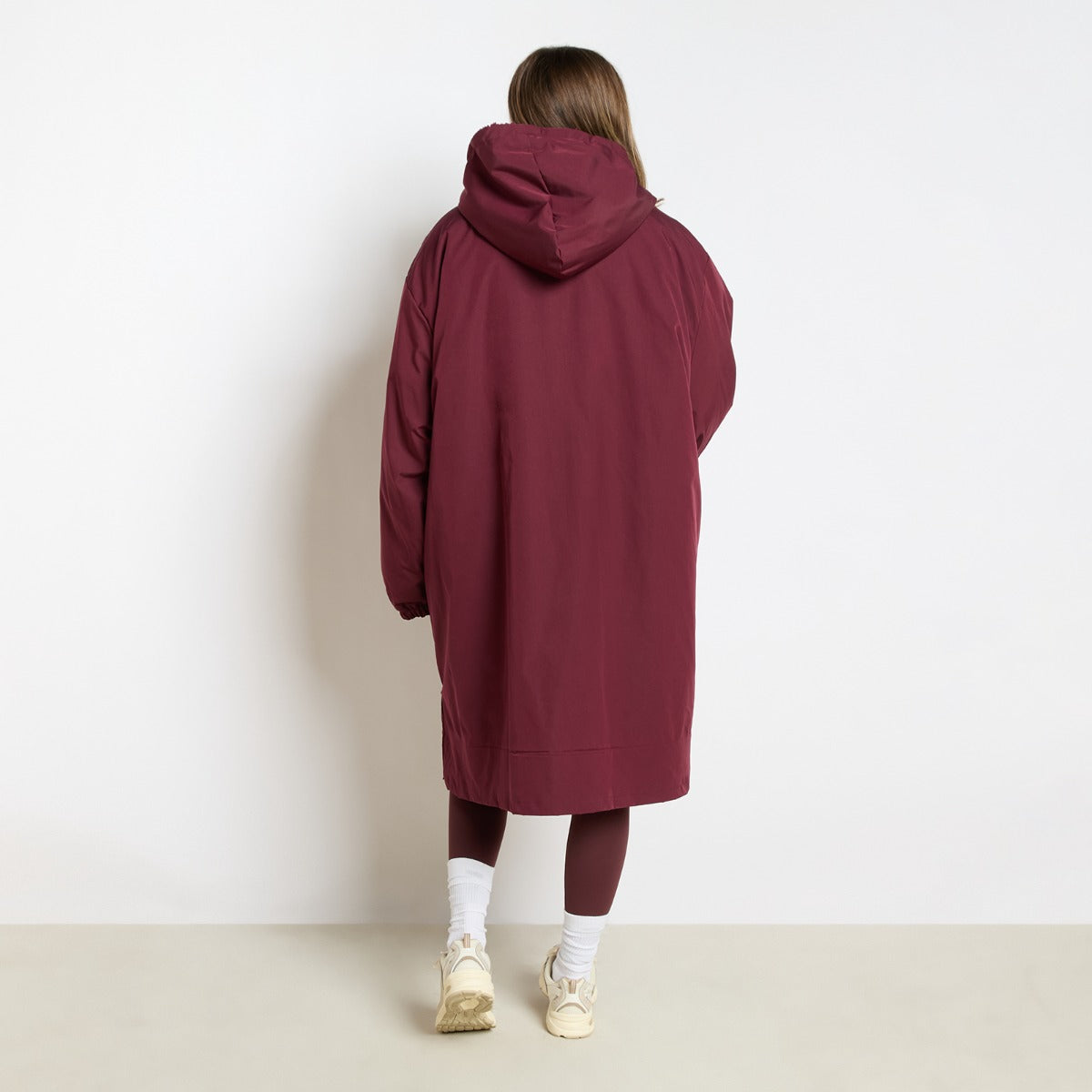 Water Resistant Sherpa Drying Robe – Burgundy