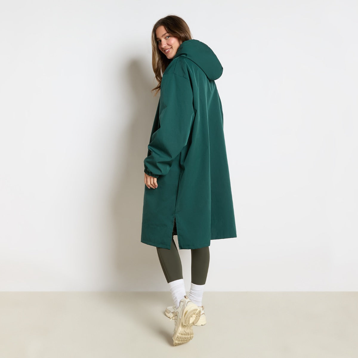 Water Resistant Sherpa Drying Robe – Forest Green