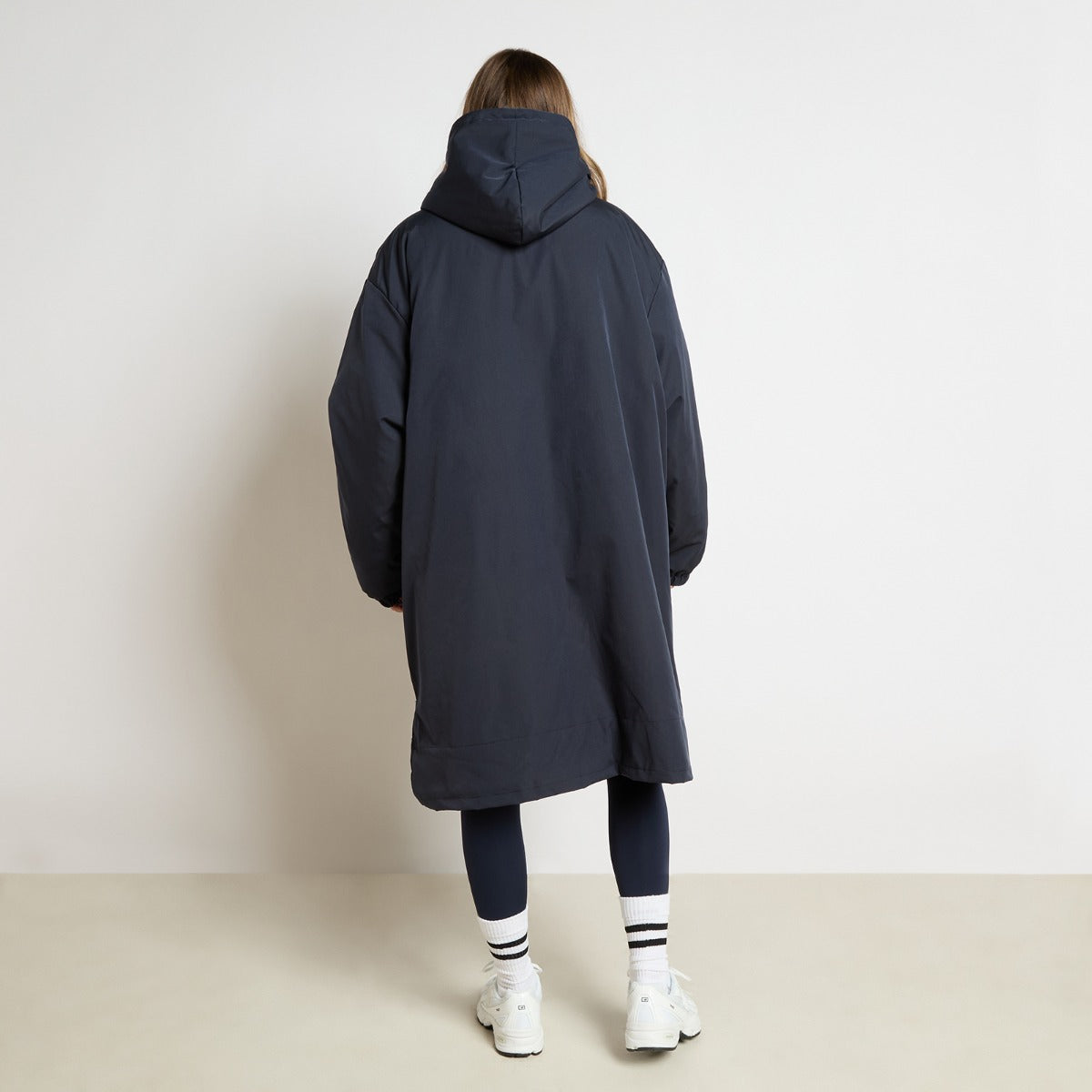 Water Resistant Sherpa Drying Robe – Navy Blue