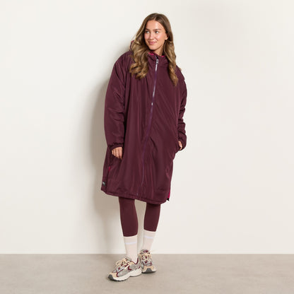 Water Resistant Sherpa Drying Robe – Plum