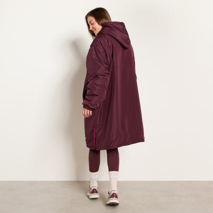 Water Resistant Sherpa Drying Robe – Plum