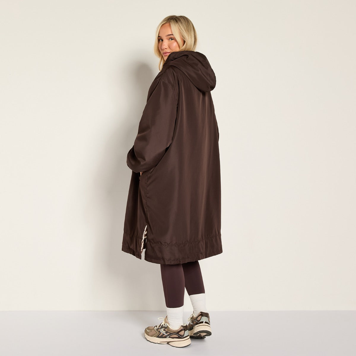 Zebra Print Sherpa Drying Robe – Brown Zebra