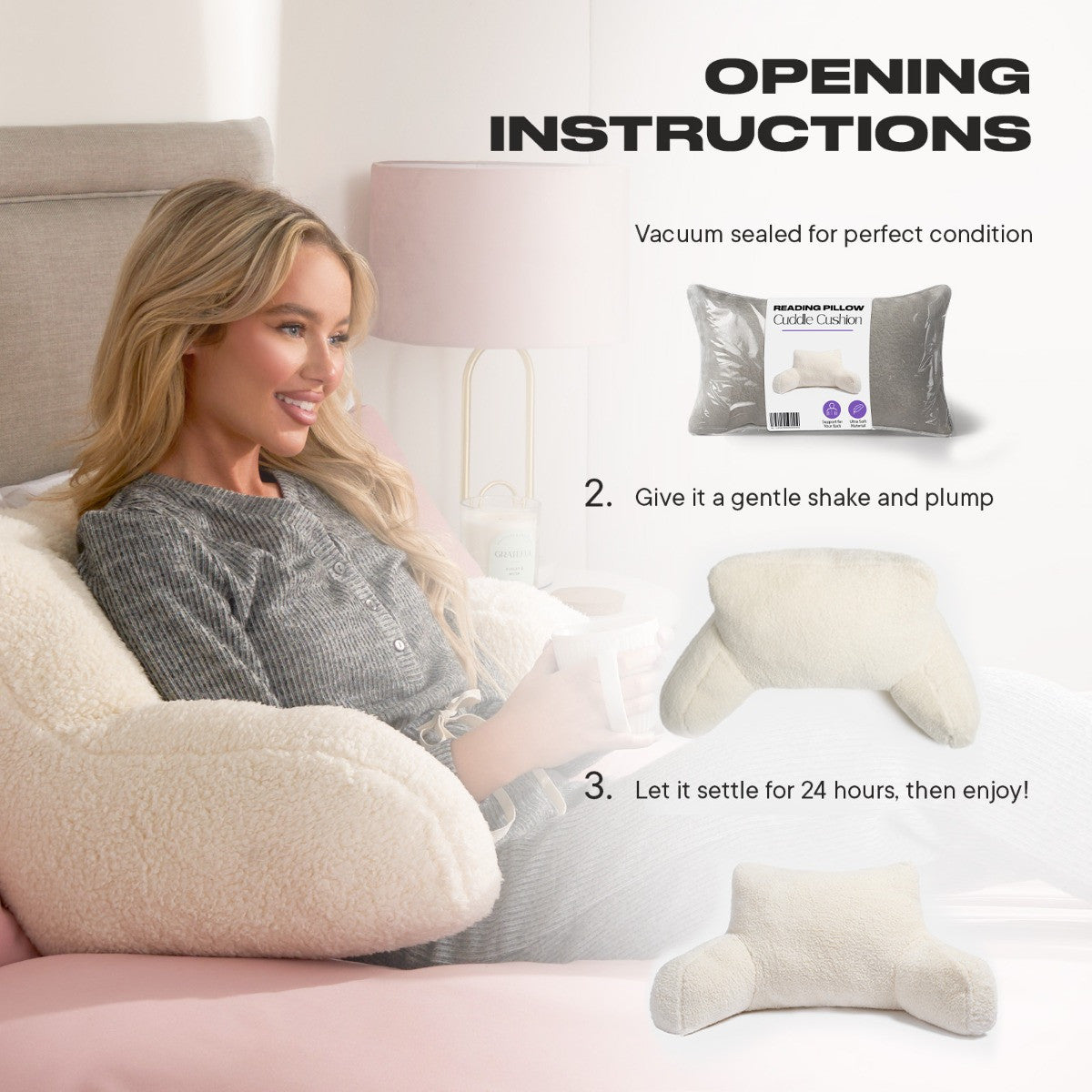 Teddy Cuddle Cushion – Cream