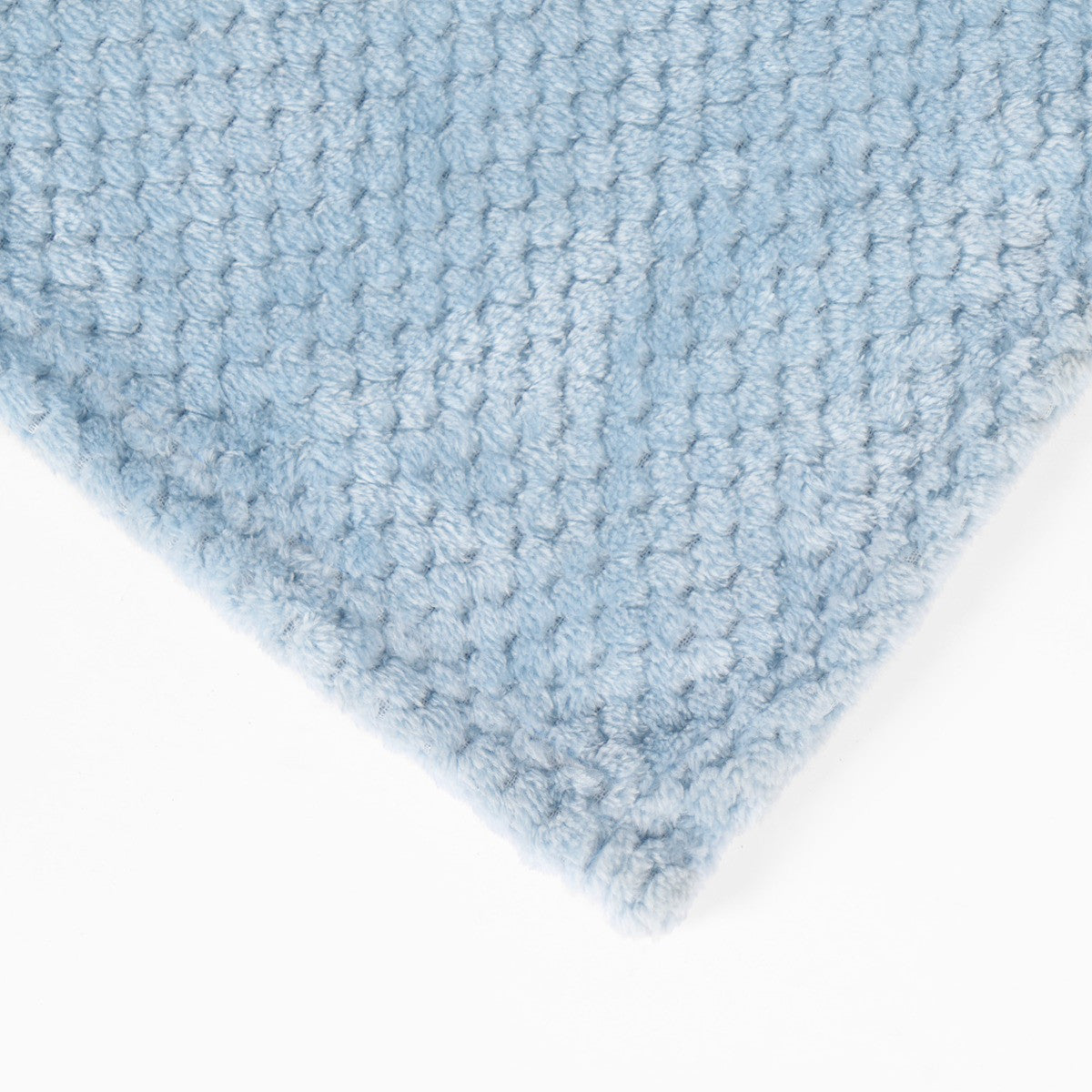 Waffle Fleece Throw – Blue