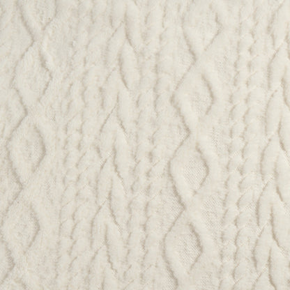 Cable Knit Sherpa Throw – Cream