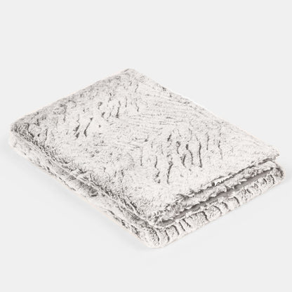 Faux Fur Two Tone Throw – Natural