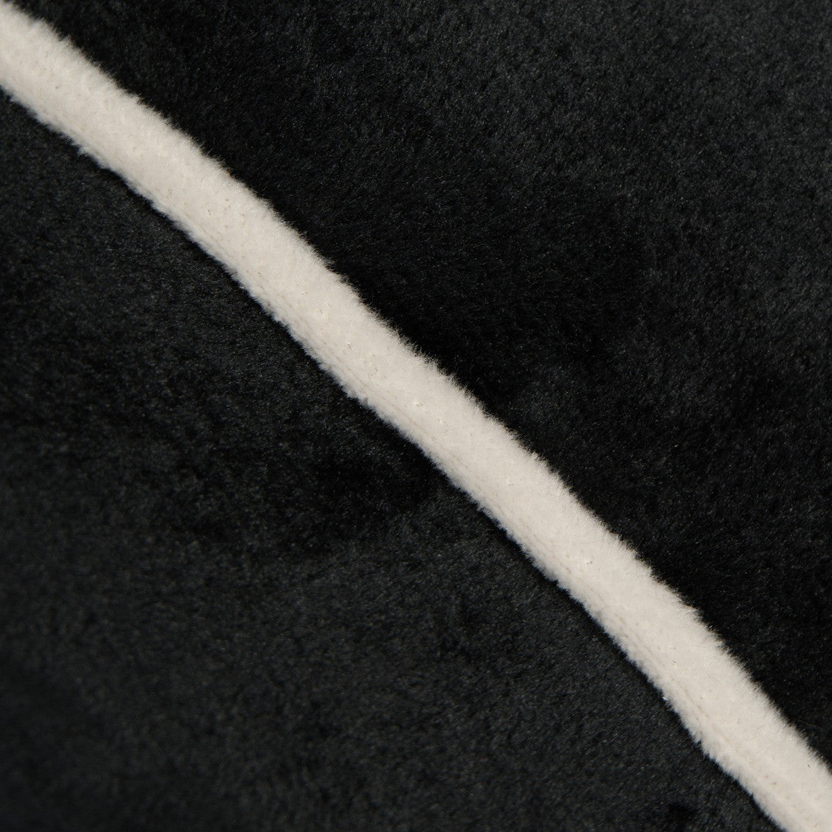 Matte Velvet Bolster Cushion – Black/Cream