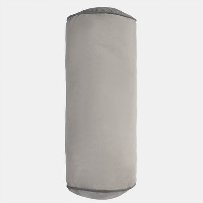 Matte Velvet Bolster Cushion – Grey/Charcoal