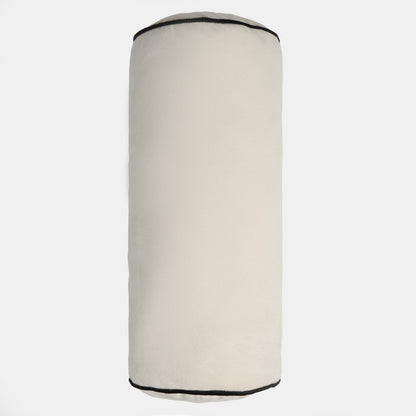 Matte Velvet Bolster Cushion – Cream/Black