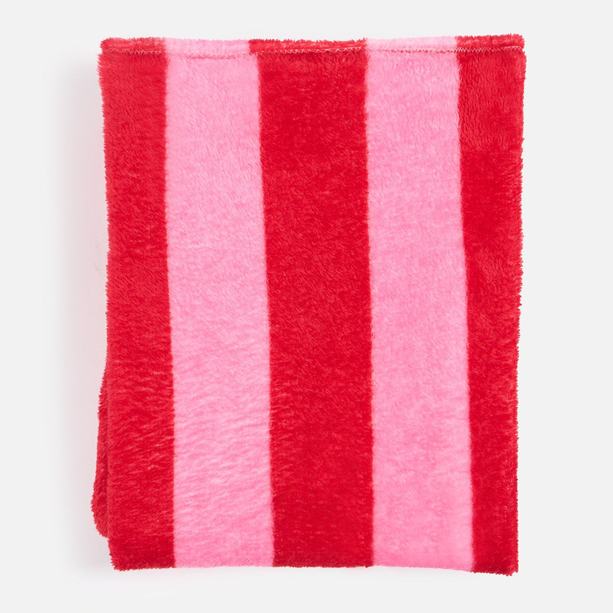 Stripe Print Ultra Soft Throw – Pink/Red