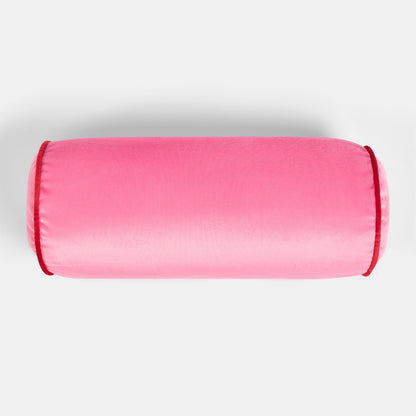 Matte Velvet Bolster Cushion – Pink/Red