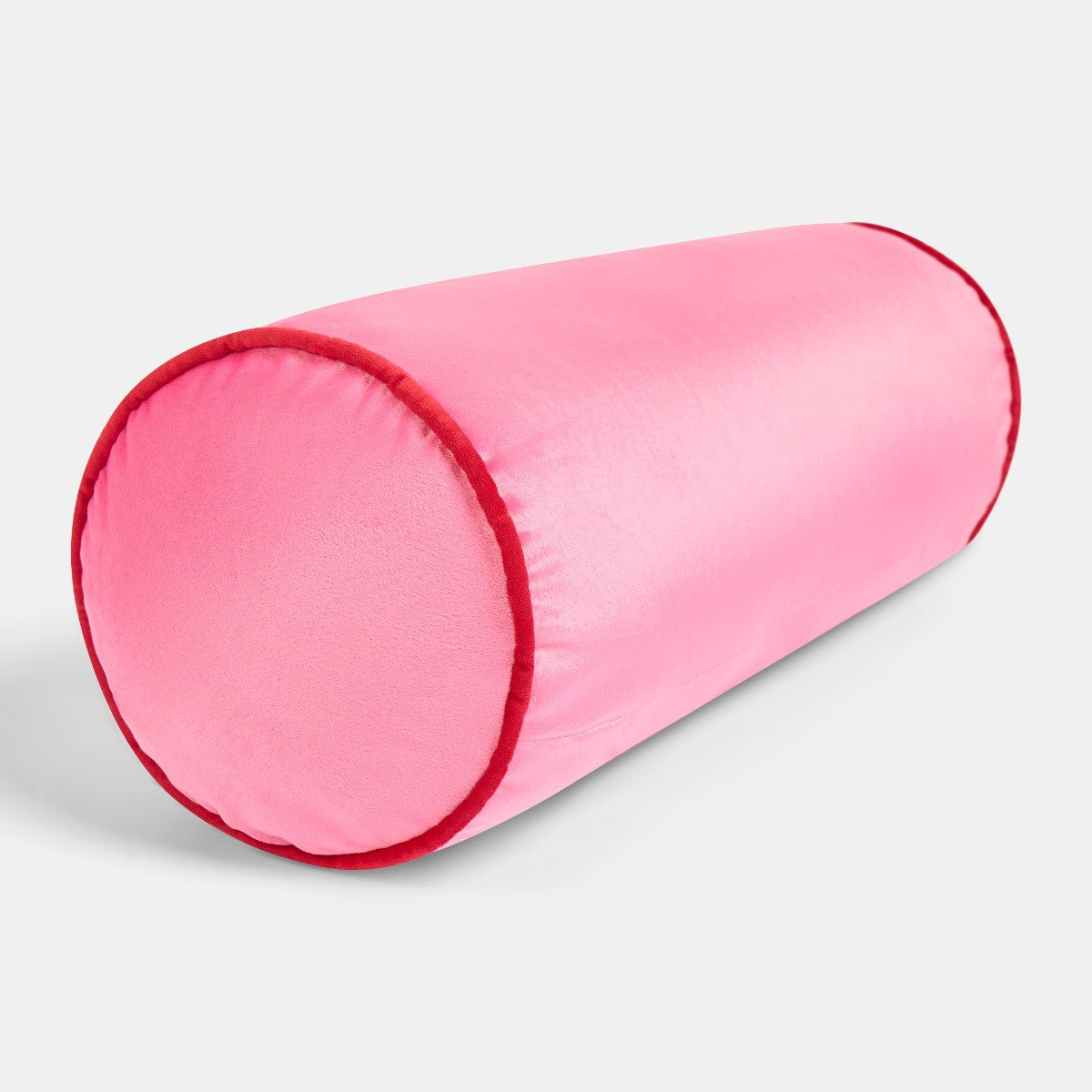 Matte Velvet Bolster Cushion – Pink/Red