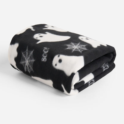 Ghost Fleece Throw – Black