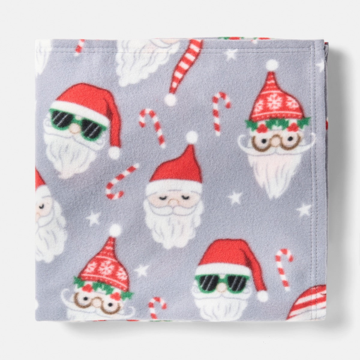 Fun Santa Fleece Throw – Grey