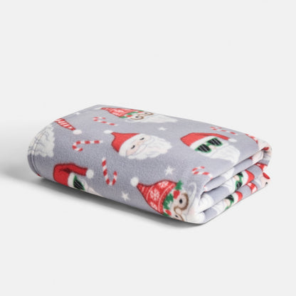 Fun Santa Fleece Throw – Grey