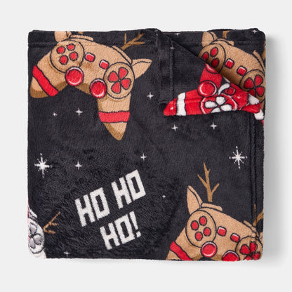 Christmas Gaming Throw – Black