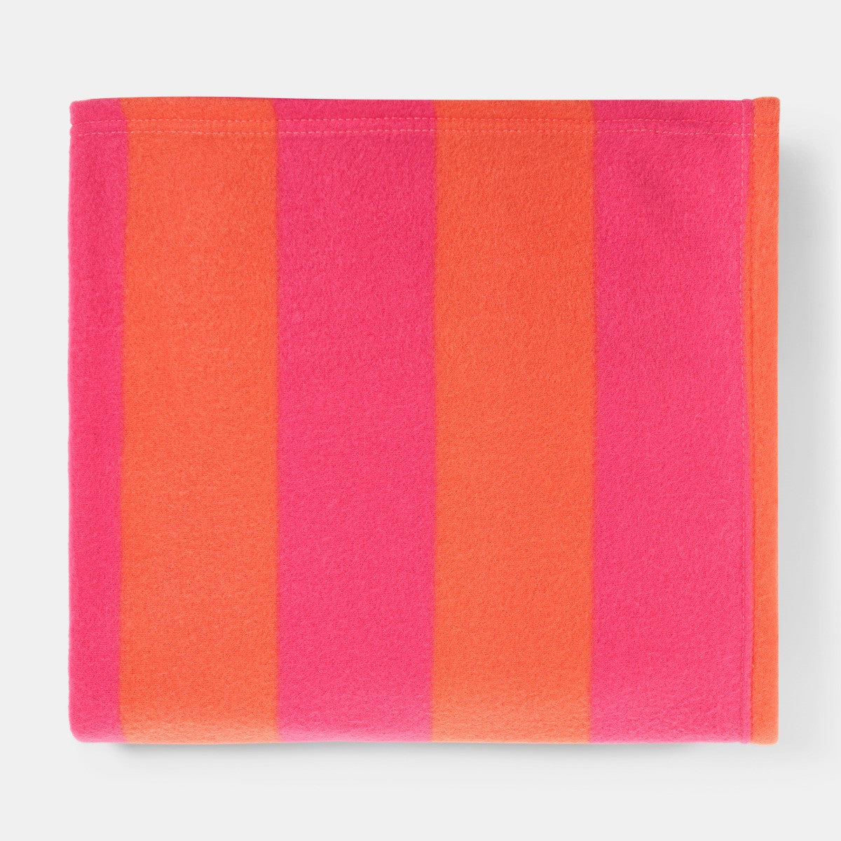 Stripe Fleece Throw – Orange/Pink