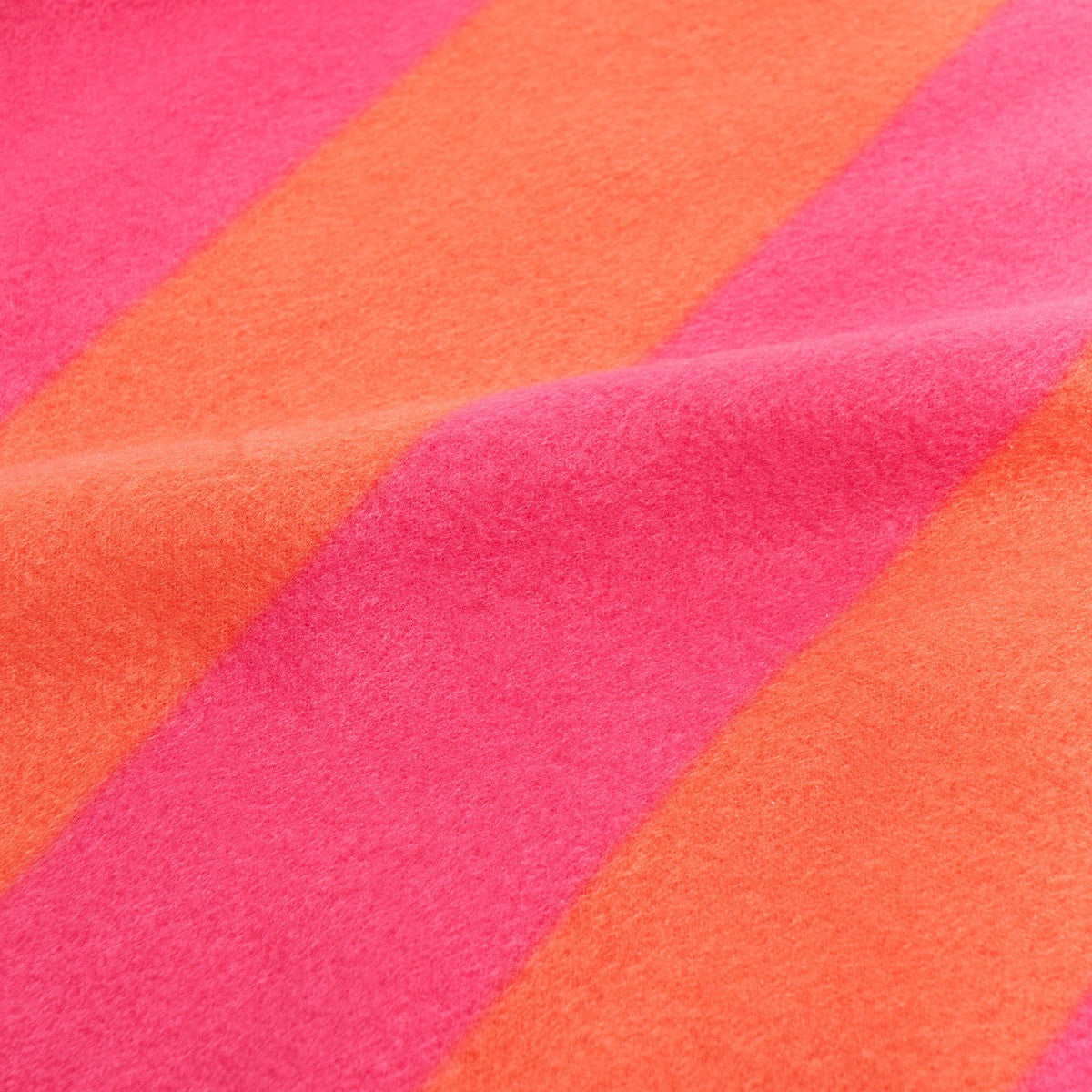 Stripe Fleece Throw – Orange/Pink