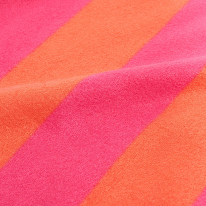 Stripe Fleece Throw – Orange/Pink