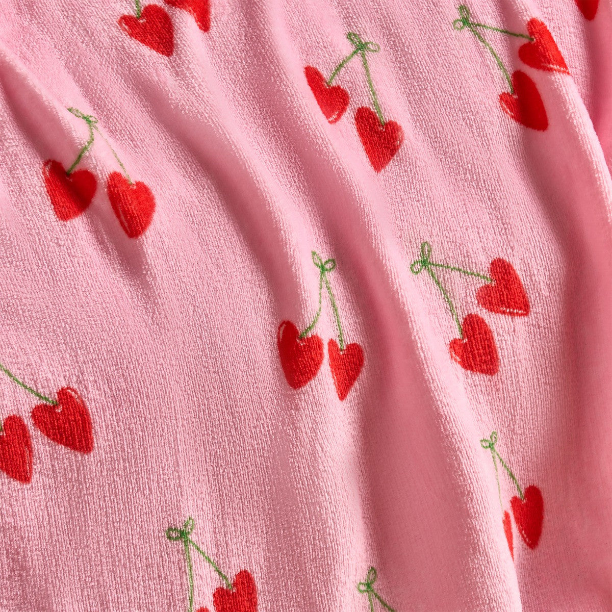 Cherry Print Ultra Soft Throw – Pink