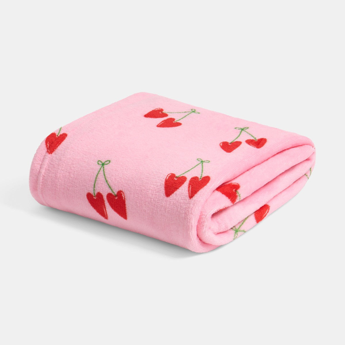 Cherry Print Ultra Soft Throw – Pink