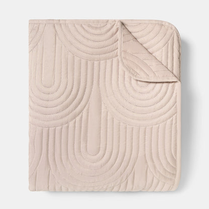 Arches Quilted Throw – Natural